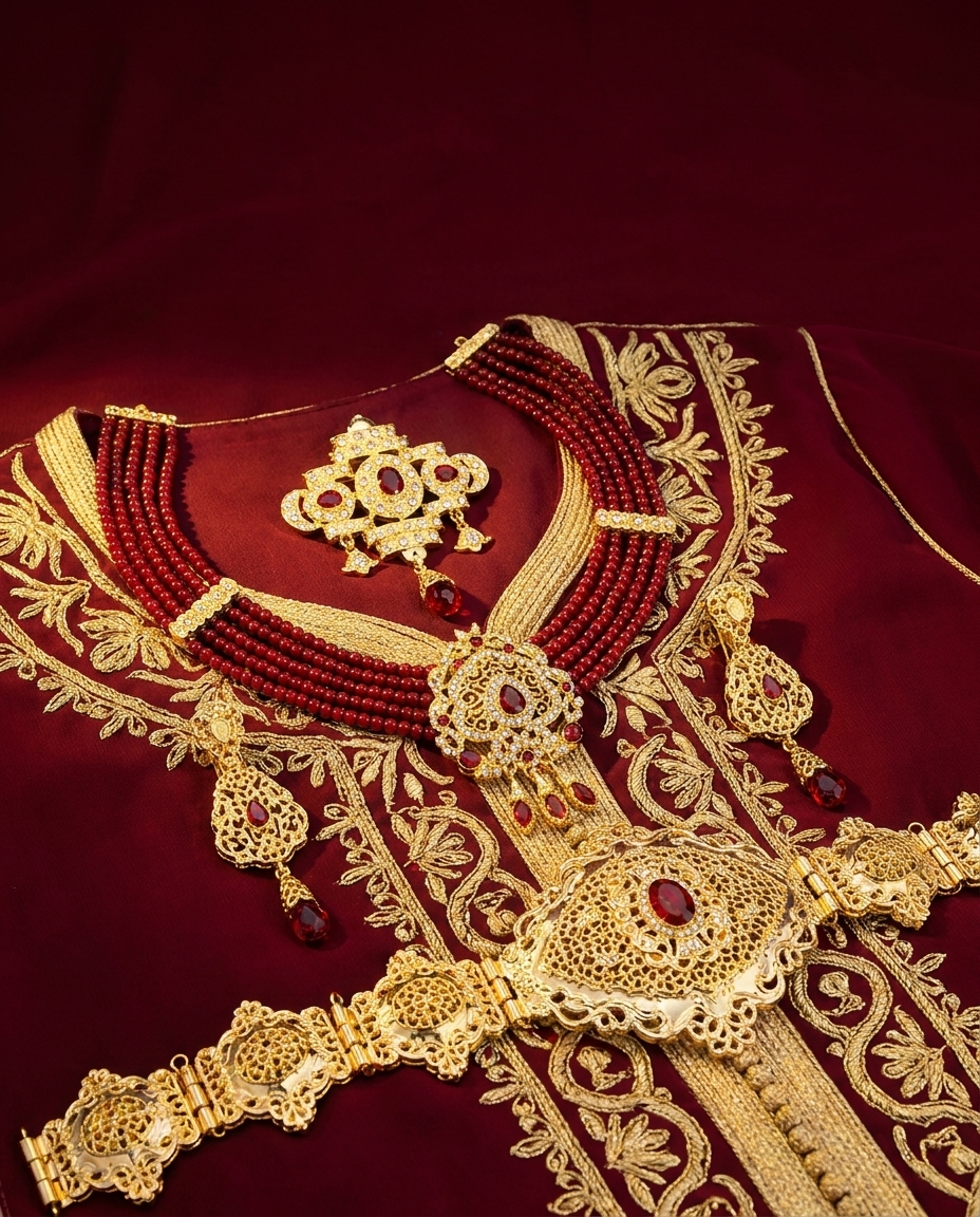 Conjunto Sultana 4 Piezas – Joyería Árabe para Caftán